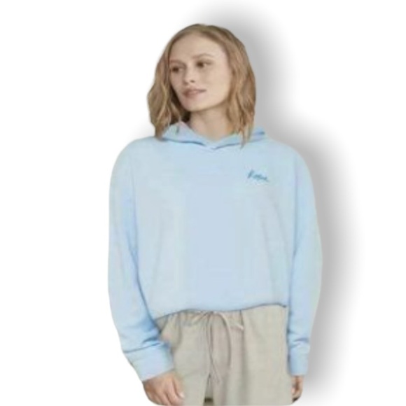 Elizabeth and James Tops - Elizabeth and James Hope Logo Sweatshirt Hoodie Blue